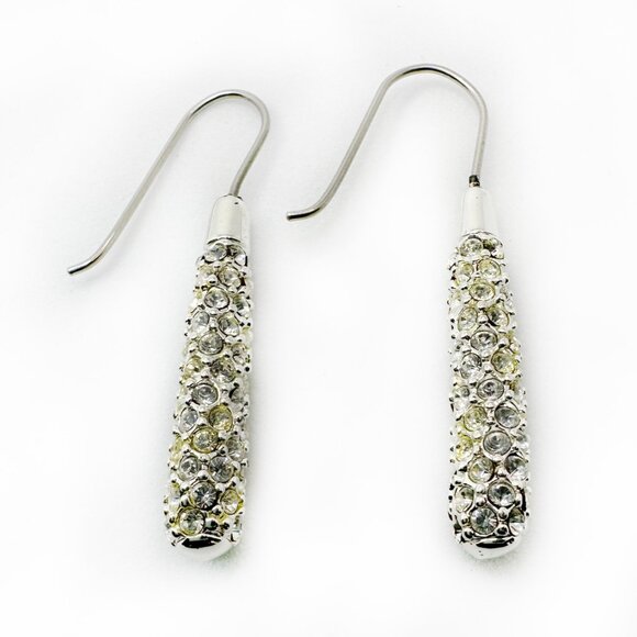 VINTAGE - High End Costume Jewelry - Fishhook Dangle Earrings - Picture 4 of 9